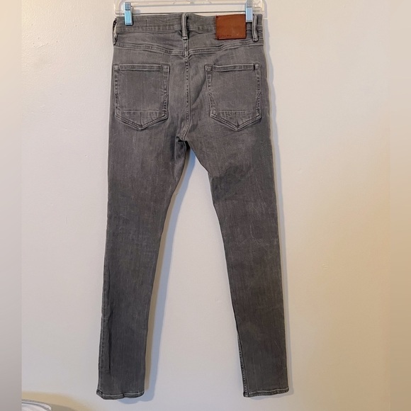 ALL SAINTS Hidden Button Fly Gray Cigarette Jeans Size 28 - Picture 8 of 8